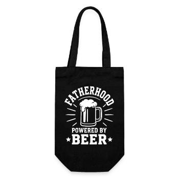 LA PATERNITÉ ALIMENTÉE PAR LA BIÈRE Emblème pour les pères - Sac à bouteille - noir - Devant