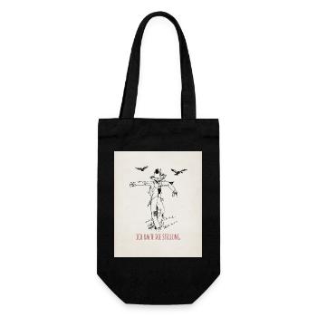 Vogelscheuche Ich halte die Stellung - Geschenkbeutel für Flaschen - Schwarz - Vorne