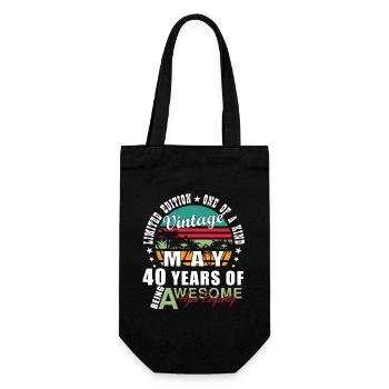 Vintage 40 ans de mai - Sac à bouteille - noir - Devant