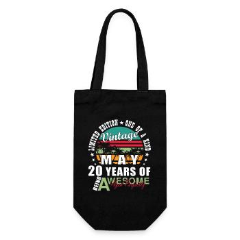 Vintage May 20 Year Old Wow - Gift Bag for Bottles - black - Front