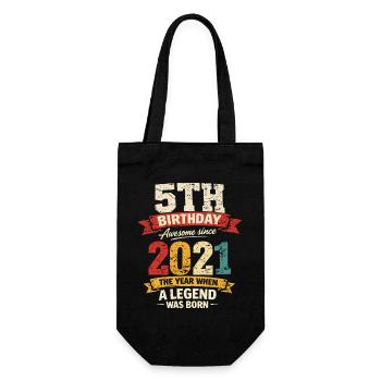 5 Ans Anniversaire Légende 2021 - Vintage - Sac à bouteille - noir - Devant