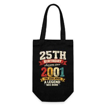 25 Years Anniversary Legend 2001 – Vintage - Geschenkbeutel für Flaschen - Schwarz - Vorne