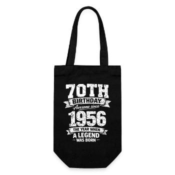 70e anniversaire 1956 Légende Vintage Design - Sac à bouteille - noir - Devant