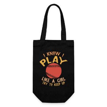 Jouer comme une fille – Puissance du baseball - Sac à bouteille - noir - Devant