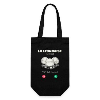 La Lyonnaise M’Appelle Faut Que J’y Aille Humour - Sac à bouteille - noir - Devant