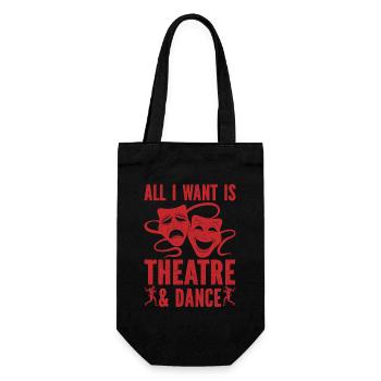 Théâtre musical : tout ce que je veux, c’est une idée de cadeau de théâtre - Sac à bouteille - noir - Devant