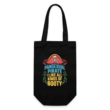 Pirate pansexuel : j’aime toutes sortes de fesses - Sac à bouteille - noir - Devant