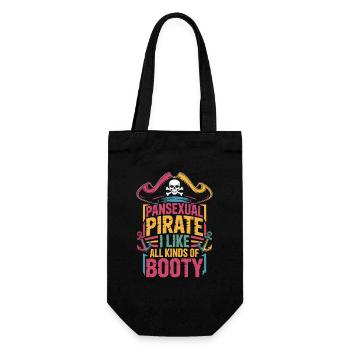 Pansexual Pirate I Like All Kinds Of Booty - Gift Bag for Bottles - black - Front