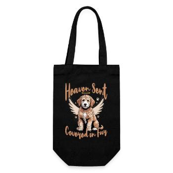 Goldendoodle Dog Breed - Gift Bag for Bottles - black - Front