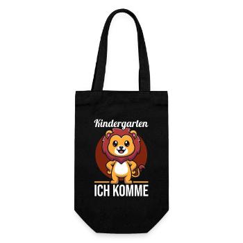 Kita Erste Klasse Löwe Schüler Kindergarten - Geschenkbeutel für Flaschen - Schwarz - Vorne