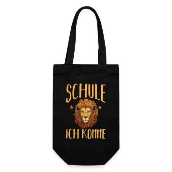 Kita Erste Klasse Löwe Schüler Kindergarten - Geschenkbeutel für Flaschen - Schwarz - Vorne