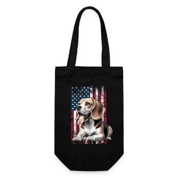 Beagle US Beagle - Geschenkbeutel für Flaschen - Schwarz - Vorne