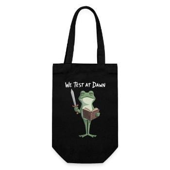 Dawn Test Frog Knight - Gift Bag for Bottles - black - Front