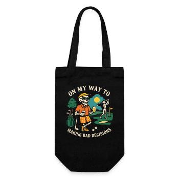 L’humour de golf en route vers de mauvaises décisions - Sac à bouteille - noir - Devant