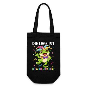 Die Lage Ist Besäufniserregend - Geschenkbeutel für Flaschen - Schwarz - Vorne