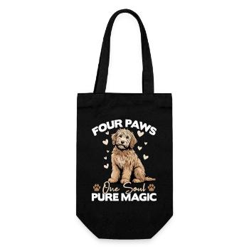 Goldendoodle Dog Breed - Gift Bag for Bottles - black - Front