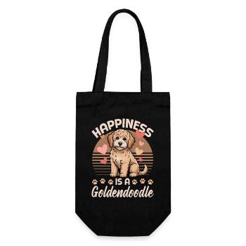 Race de chien Goldendoodle - Sac à bouteille - noir - Devant