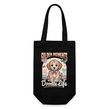 Goldendoodle Dog Breed - Gift Bag for Bottles - black - Front