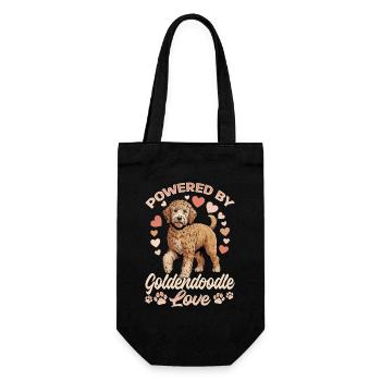 Goldendoodle Dog Breed - Gift Bag for Bottles - black - Front