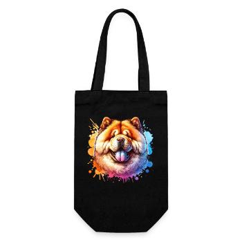 Chowchow Motiv - Geschenkbeutel für Flaschen - Schwarz - Vorne