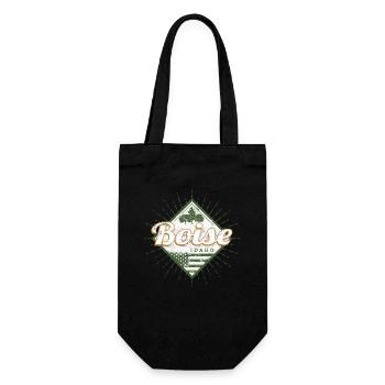 Boise City, Idaho, United States, Vintage USA - Gift Bag for Bottles - black - Front