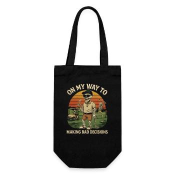 L’humour de golf en route vers de mauvaises décisions - Sac à bouteille - noir - Devant