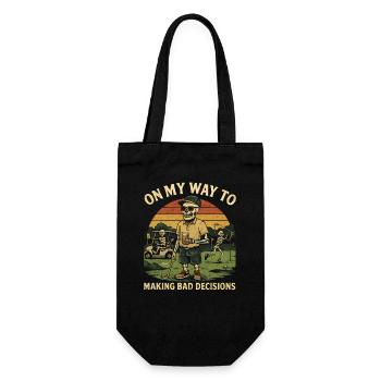 L’humour de golf en route vers de mauvaises décisions - Sac à bouteille - noir - Devant
