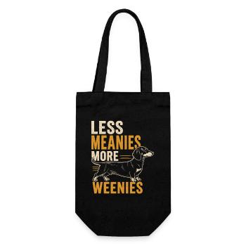 Less mean, more Weenies - Gift Bag for Bottles - black - Front