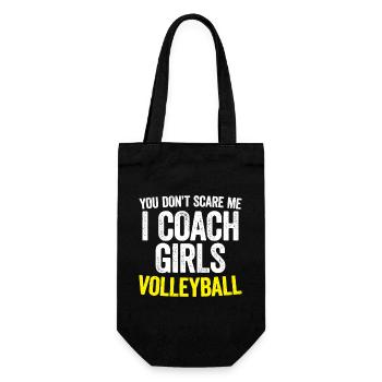 Du machst mir keine Angst: Trainer Mädchen-Volleyball - Geschenkbeutel für Flaschen - Schwarz - Vorne