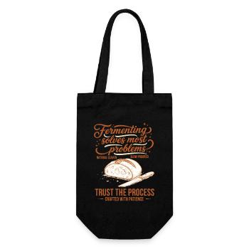 sourdough Fermenting Solves Problems - Gift Bag for Bottles - black - Front