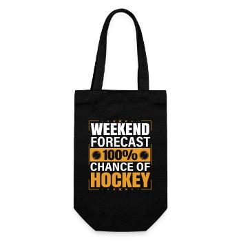 Weekend Forecast: 100% Hockey - Gift Bag for Bottles - black - Front