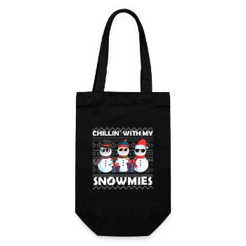 Snowmies Weihnachten Ugly Christmas Sweater - Gift Bag for Bottles - black - Front