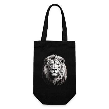 Lion's Head - Gift Bag for Bottles - black - Front