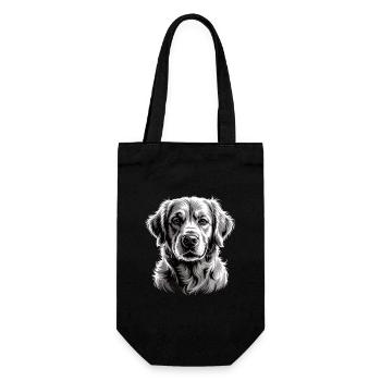 Labrador - Geschenkbeutel für Flaschen - Schwarz - Vorne