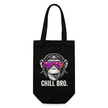 Singe Vibrant avec des lunettes de soleil néon - Sac à bouteille - noir - Devant