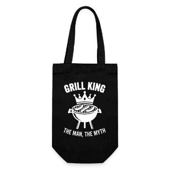 GRILL KING THE MAN THE MYTH Legende - Geschenkbeutel für Flaschen - Schwarz - Vorne