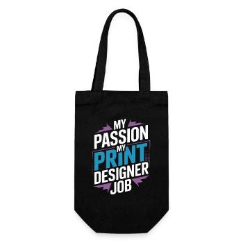 Print Designer My Passion My Creative Designer - Geschenkbeutel für Flaschen - Schwarz - Vorne
