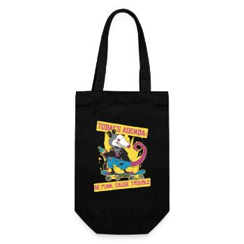 Punk For A Day Today's Agenda Be Punk Cause Trouble - Gift Bag for Bottles - black - Front