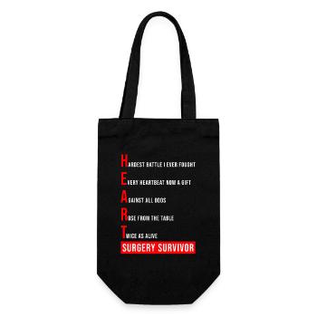 I Survived Open Heart Surgery - Gift Bag for Bottles - black - Front