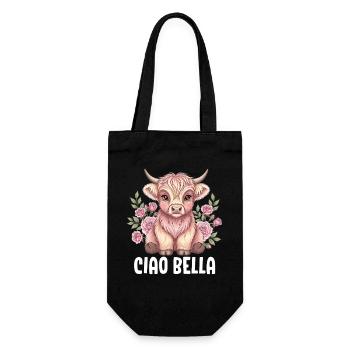 Ciao Bella - Geschenkbeutel für Flaschen - Schwarz - Vorne