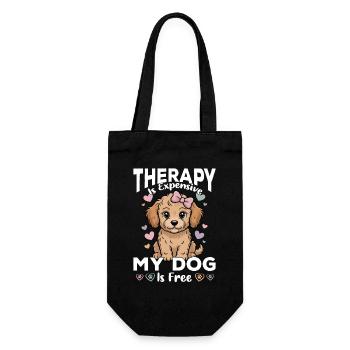 Race de chien Goldendoodle - Sac à bouteille - noir - Devant