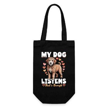 Goldendoodle Dog Breed - Gift Bag for Bottles - black - Front
