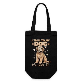 Goldendoodle Dog Breed - Gift Bag for Bottles - black - Front