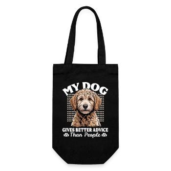Goldendoodle Dog Breed - Gift Bag for Bottles - black - Front