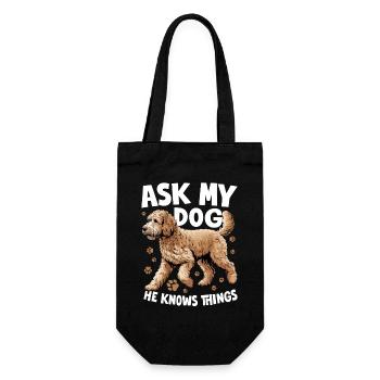 Goldendoodle Dog Breed - Gift Bag for Bottles - black - Front