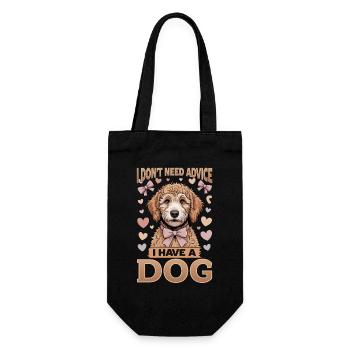Goldendoodle Dog Breed - Gift Bag for Bottles - black - Front