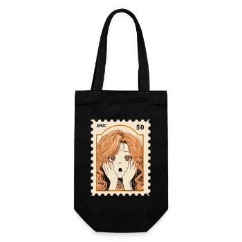 Peachy Shock Manga Portrait - Gift Bag for Bottles - black - Front