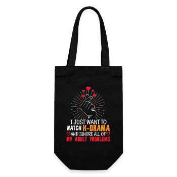 K-Drama Escape: Ignore Adult Woes - Gift Bag for Bottles - black - Front