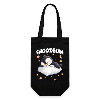 Snoozguin Penguin Pajamas Tired Morning Grouches - Gift Bag for Bottles - black - Front
