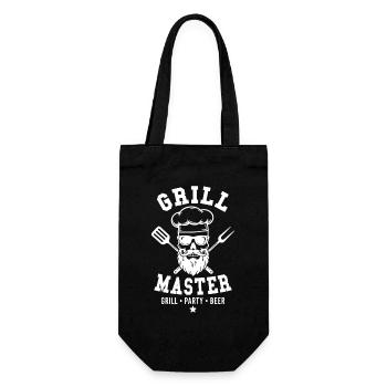 GRILL MASTER GRILL PARTY BEER Totenkopf - Geschenkbeutel für Flaschen - Schwarz - Vorne